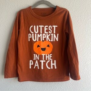 The Children’s Place Cutest Pumpkin in the Patch long sleeve burnt orange tee